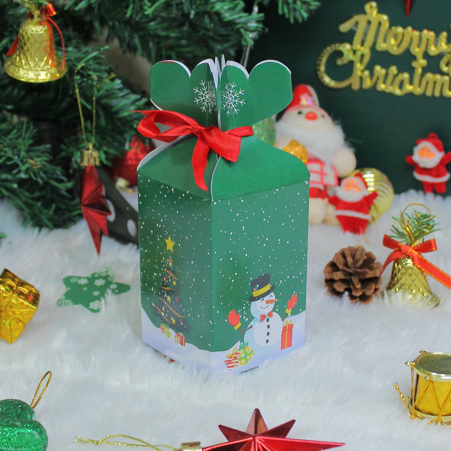 Christmas candy box (2.5x2.5x4 INCHES)