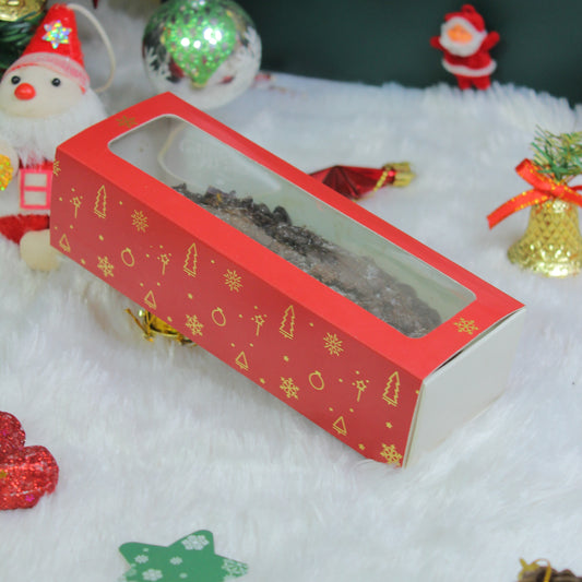 Christmas Macaron Box (7X2X2.5 Inches)