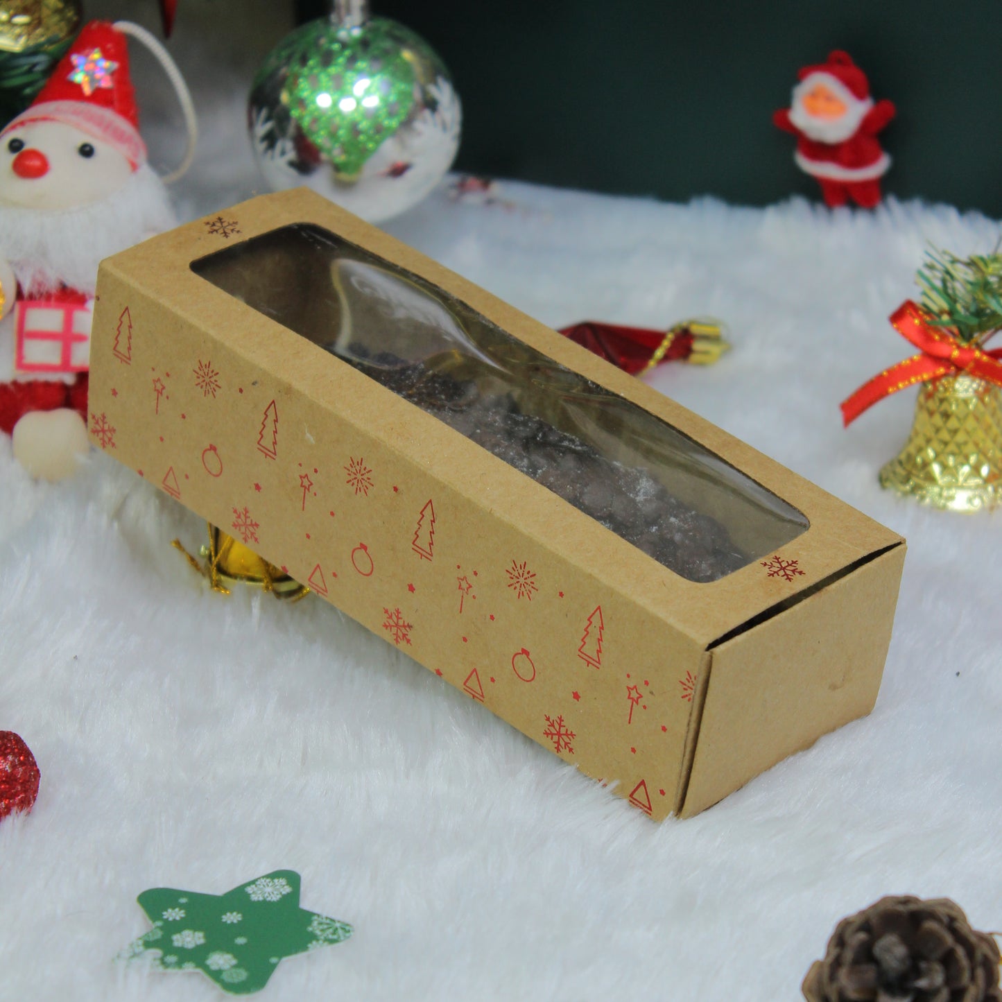 Christmas Macaron Box (7X2X2.5 Inches)