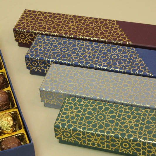 6 Cavity Chocolate Rigid Box (11.5x2x1.5 Inches)