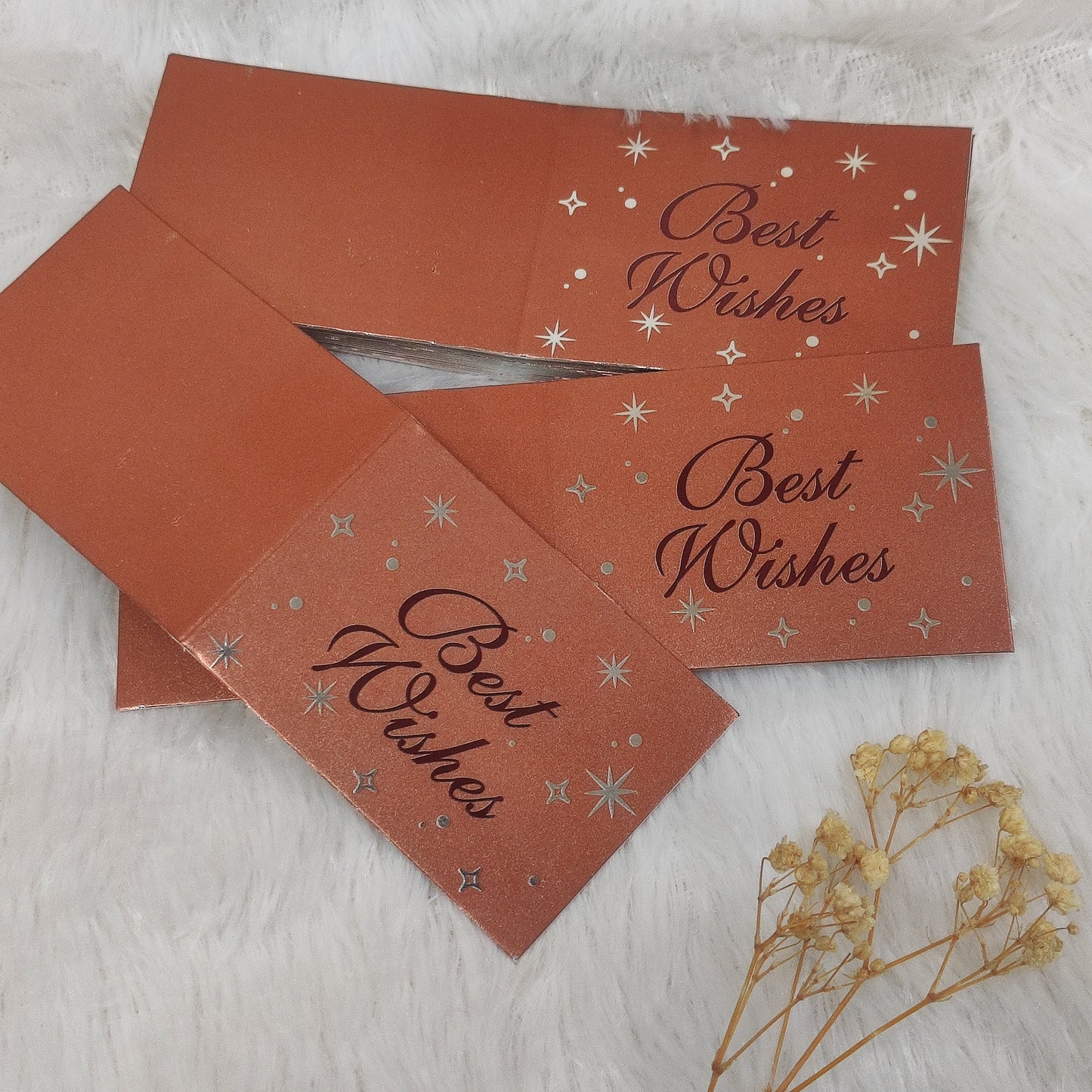 Best Wishes Folded Tags (5.5x2 Inches)