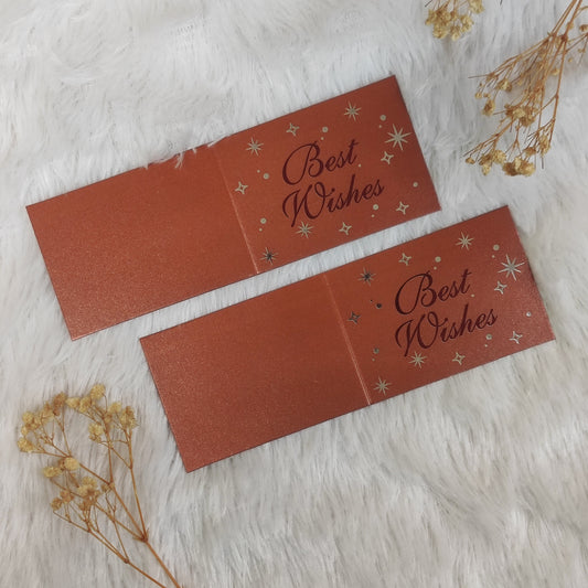 Best Wishes Folded Tags (5.5x2 Inches)