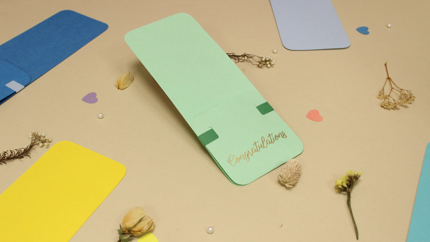 Assorted Flower Holder Postcard (9X3.5 INCHES)