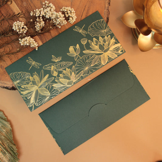 Floral Foil Envelope (7.5X3.5 Inches)