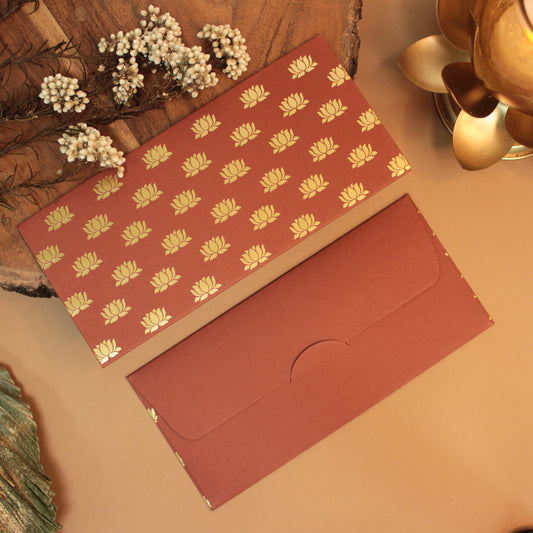 Lotus Foil Envelope (7.5X3.5 Inches)