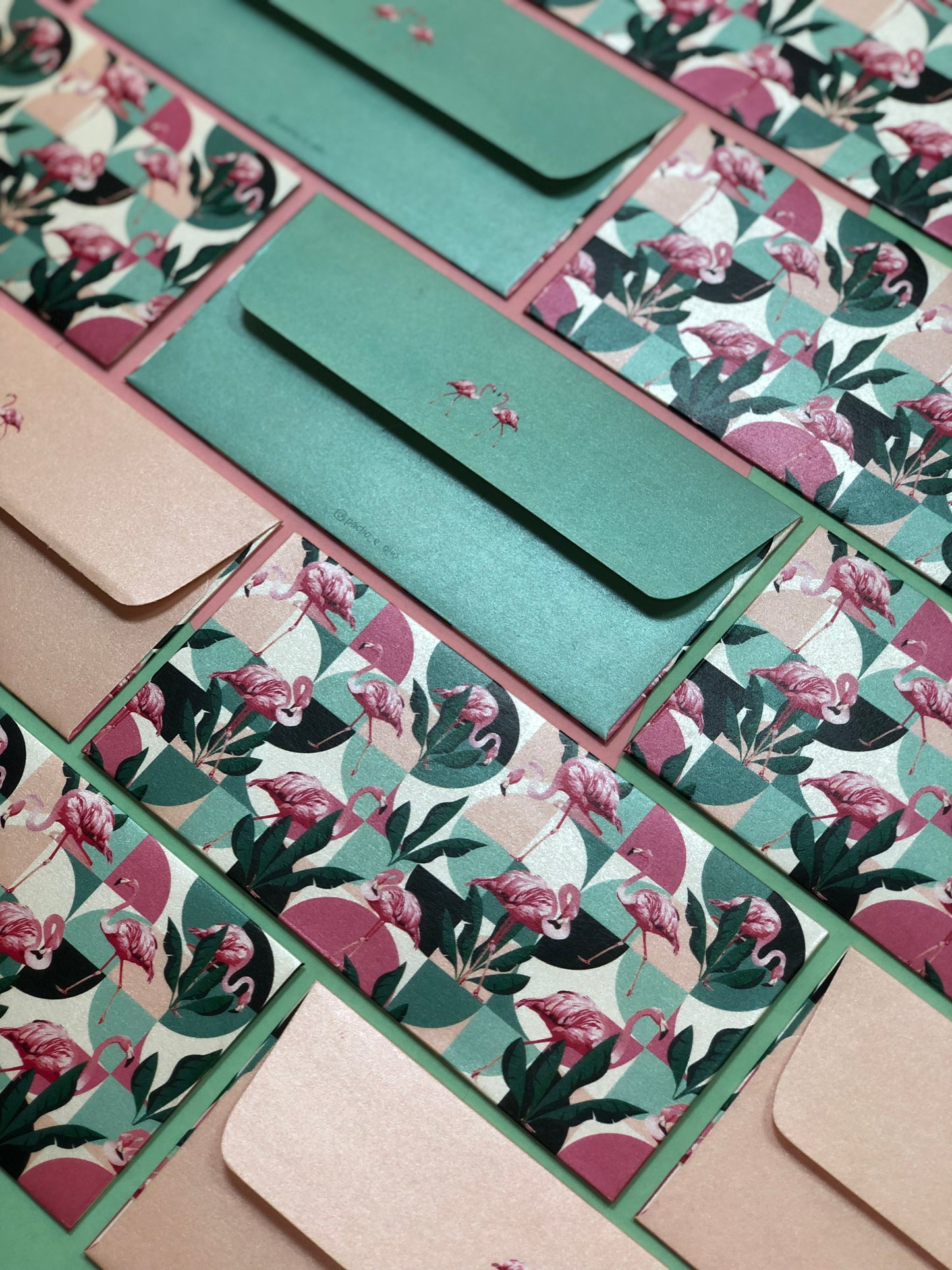 Flamingo Envelope (7.5X3.5 Inches)