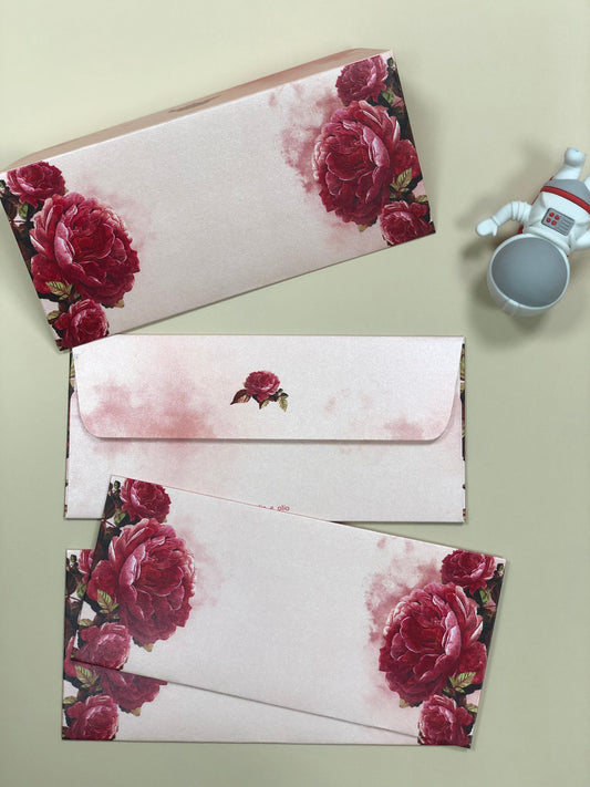 Rose Envelope (7.5X3.5 Inches)