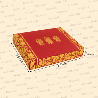 12 Cavity Foil Chocolate Box (8.5x6.5x1.5 Inches)