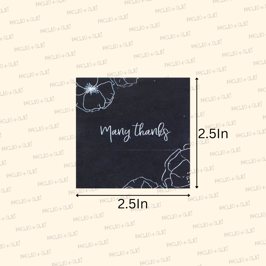 MANY THANKS TAGS (2.5X2.5 Inches
