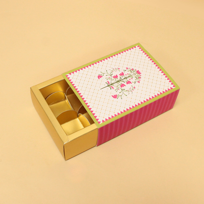 Gul-e-Zar 6 Cavity Chocolate Box | 5.5x4x2 Inches