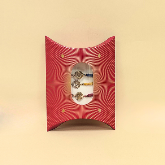 Rakhi Pillow Box (4.3x4.3x1.7 Inches)