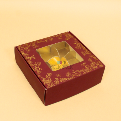 9 Cavity Chocolate Box | 5x5x1.75 Inches