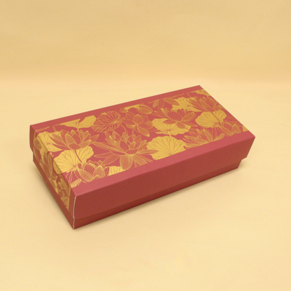Lotus Foil Hamper Top Bottom Box | 10.5x5x2.5 Inches