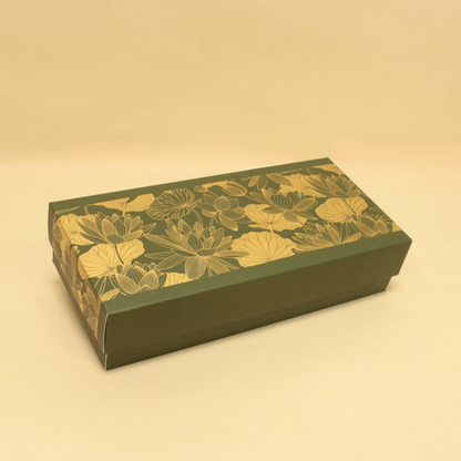 Lotus Foil Hamper Top Bottom Box | 10.5x5x2.5 Inches