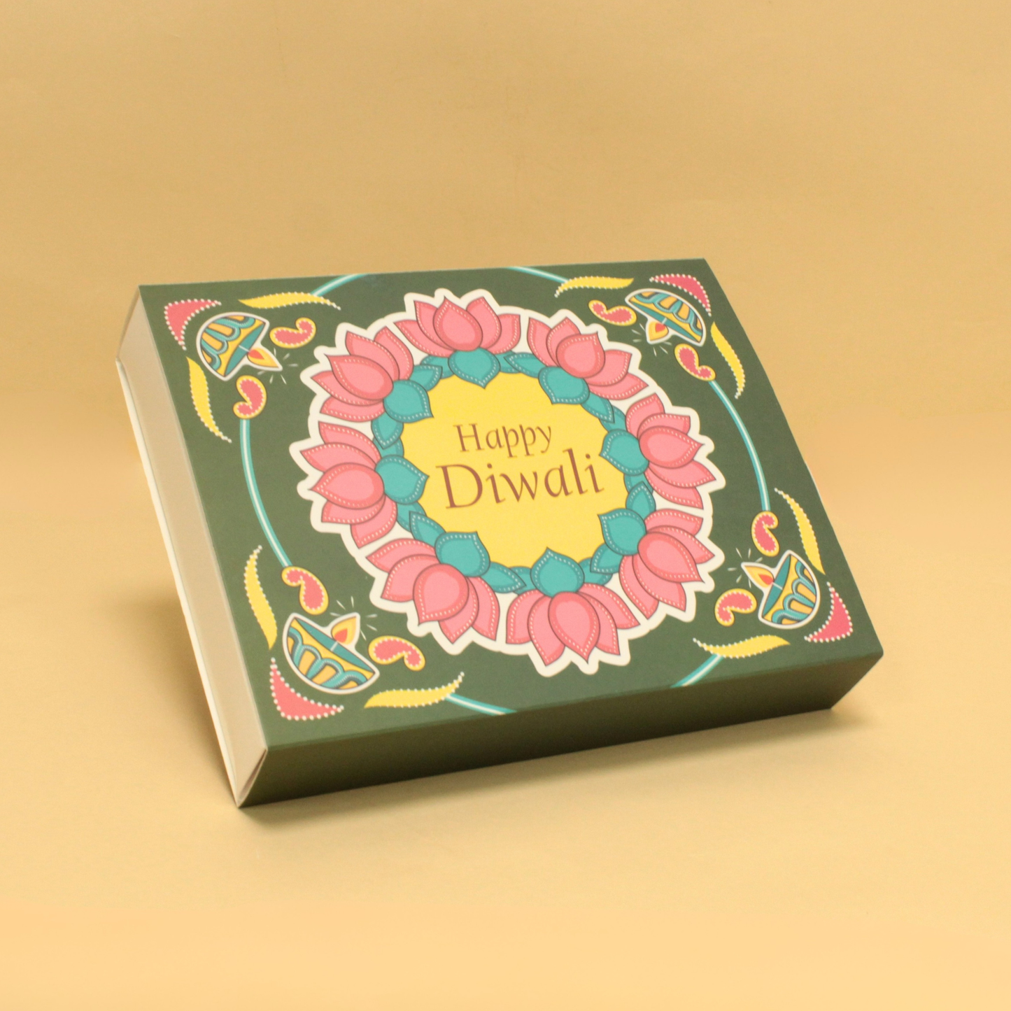 12 Cavity Diwali Chocolate Box (8.5x6.5x1.5 Inches)