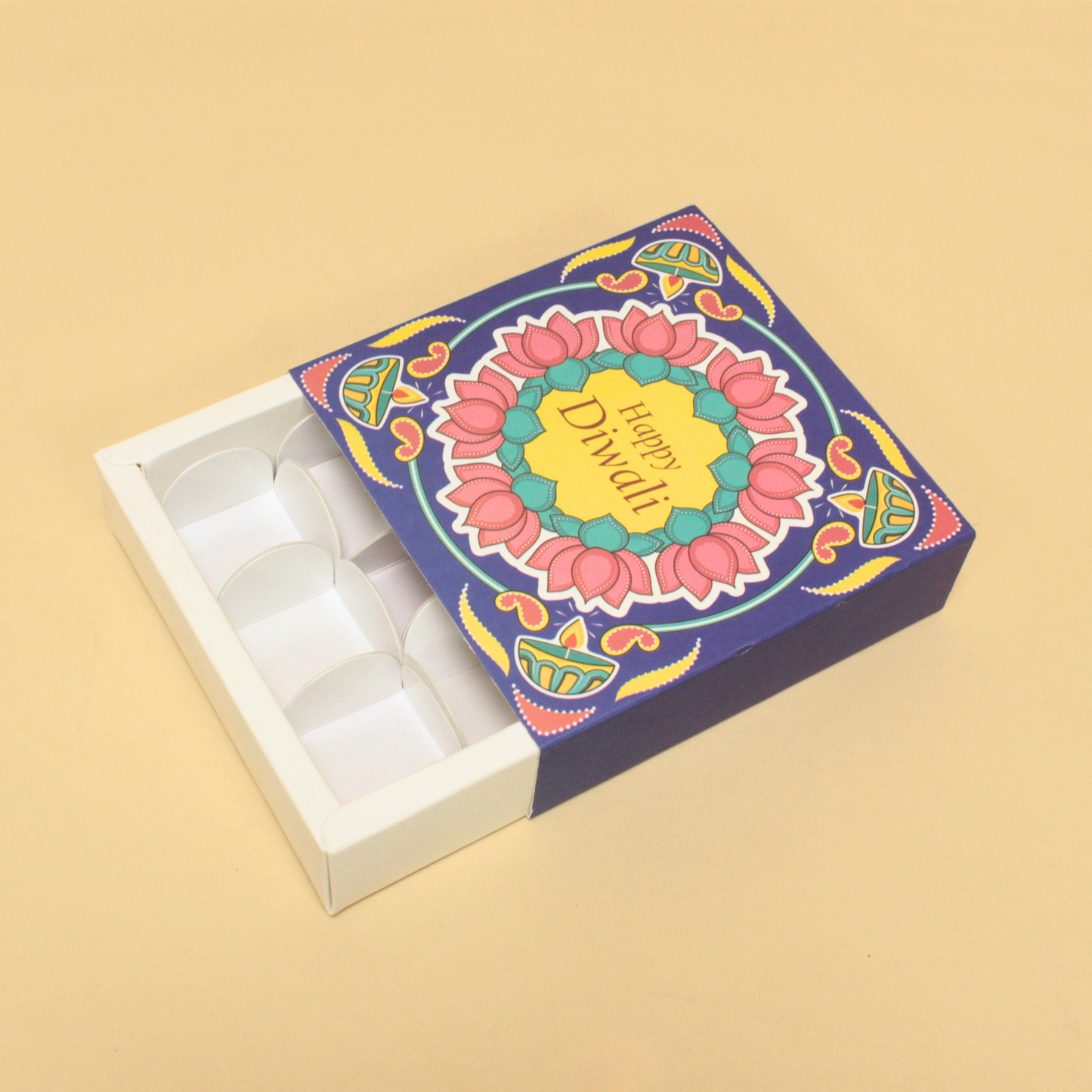9 Cavity Chocolate Box (5.5x5.5x1.5 Inches)
