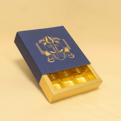 9 Cavity Chocolate Box | 6.5x6.5x1.5 Inches | Ganesh Chaturthi