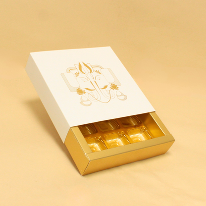 9 Cavity Chocolate Box | 6.5x6.5x1.5 Inches | Ganesh Chaturthi