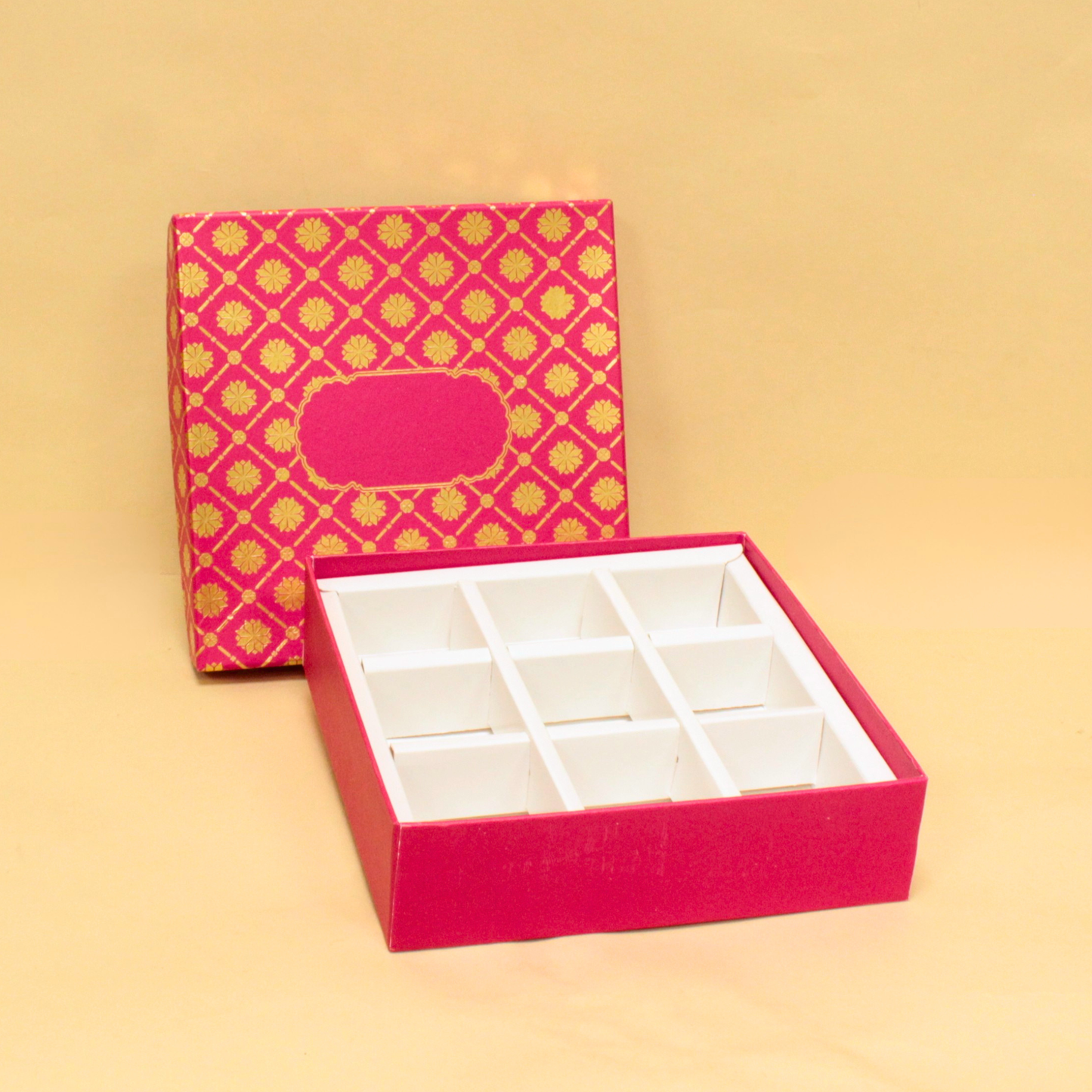 9 Cavity Rigid Chocolate Box | 7.5x7.5x1.5 Inches