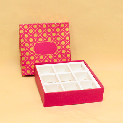 9 Cavity Rigid Chocolate Box | 7.5x7.5x1.5 Inches
