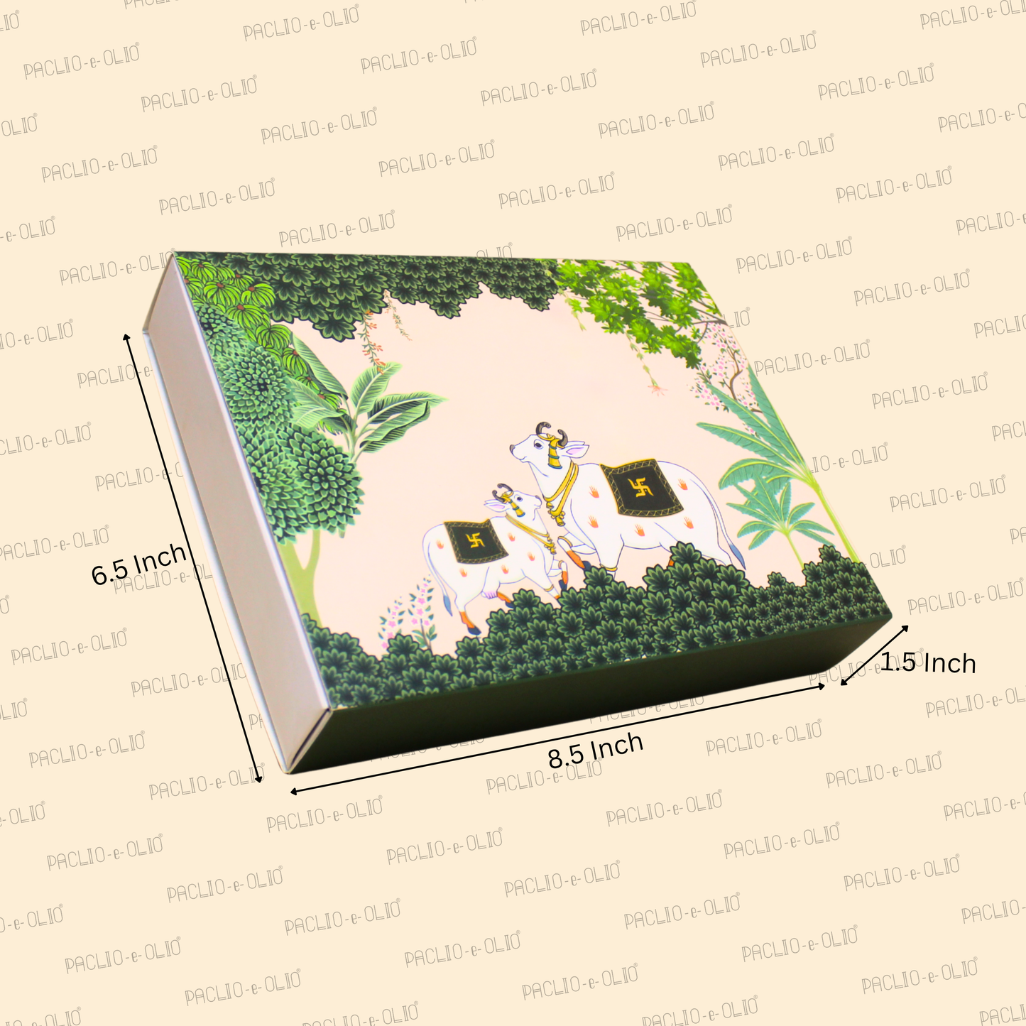 Cow Print Dryfruit Box | 8.5x6.5x1.5 Inches