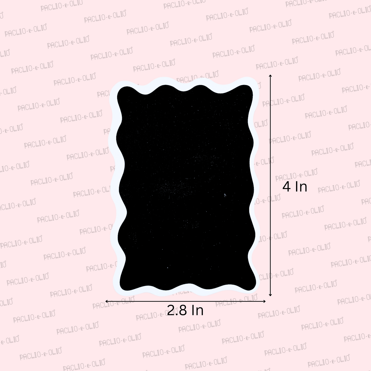 Scallope Wavy Rectangle Tags | 4x2.8 Inches | Pack Of 25 Pieces