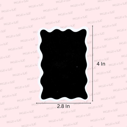 Scallope Wavy Rectangle Tags | 4x2.8 Inches | Pack Of 25 Pieces