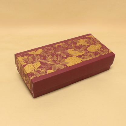 Lotus Foil Hamper Top Bottom Box | 10.5x5x2.5 Inches