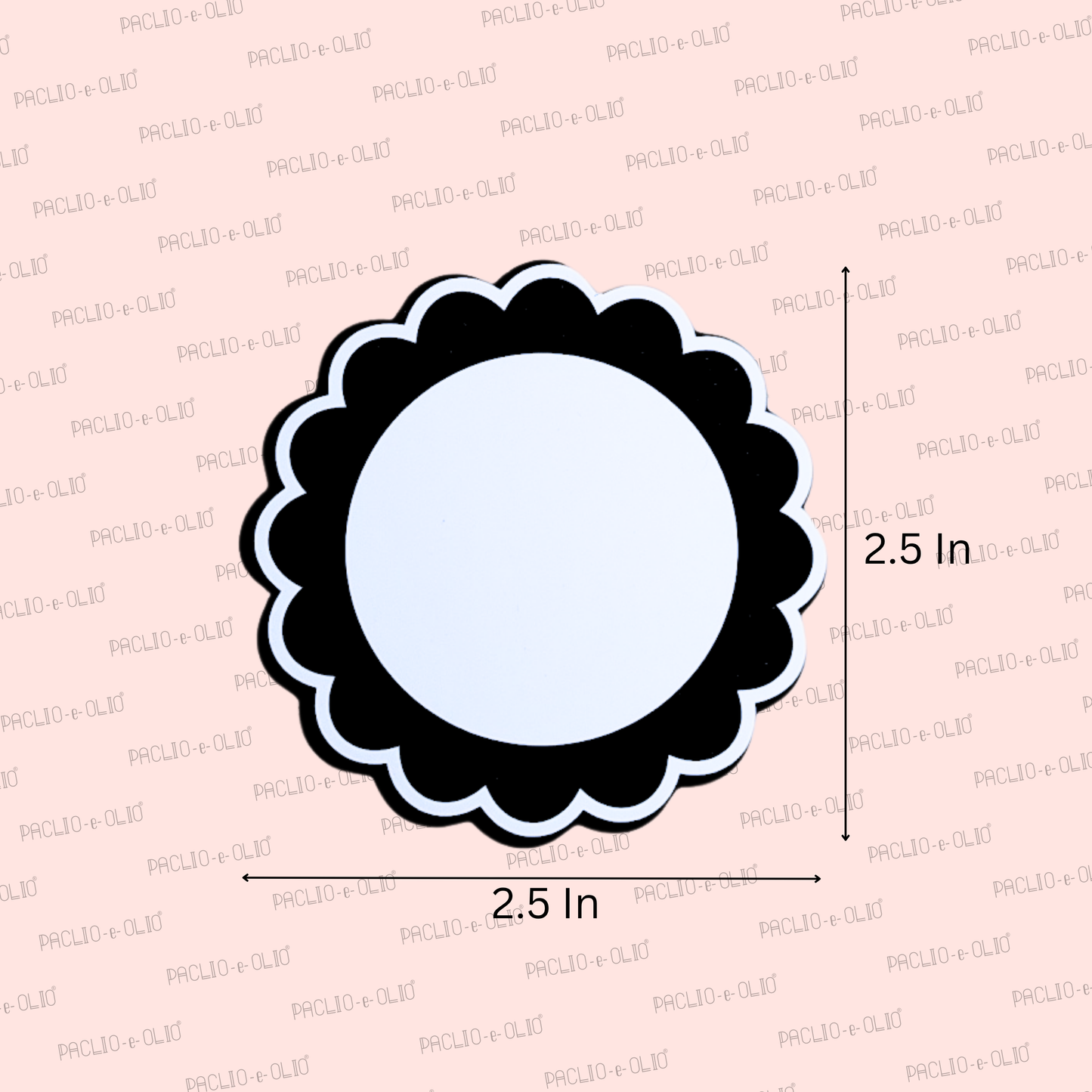 Scallop Round Tags | 2.5x2.5 Inches | Pack Of 25 Pieces