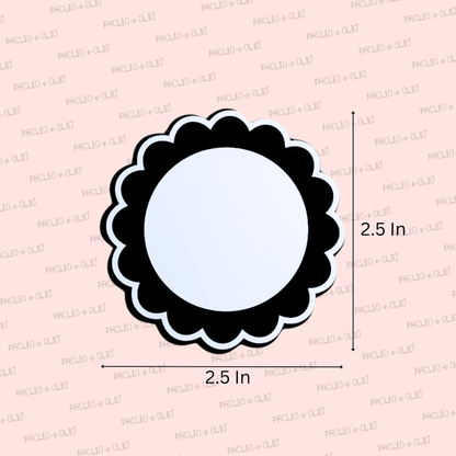 Scallop Round Tags | 2.5x2.5 Inches | Pack Of 25 Pieces