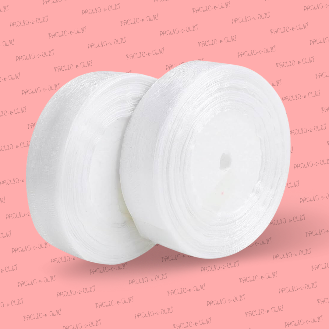 WHITE TRANSPARET RIBBON