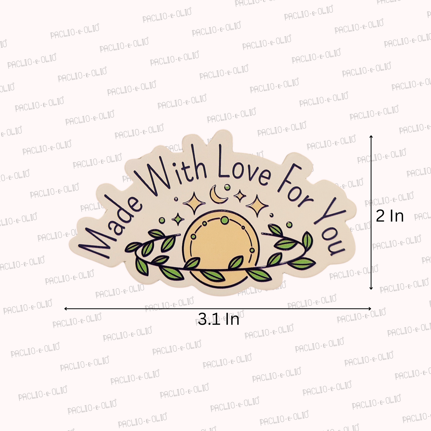 Made With Love Tags | 3.1x2 Inches | Pack Of 25 Pieces