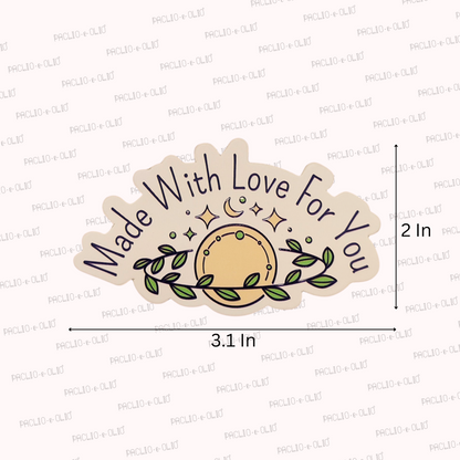 Made With Love Tags | 3.1x2 Inches | Pack Of 25 Pieces
