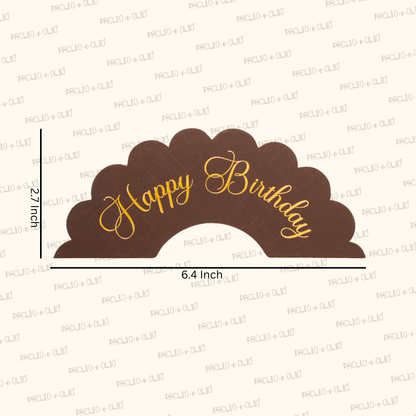 Happy Birthday Cake Banner | 6.4x2.7 Inches | Pack Of 10 Pieces