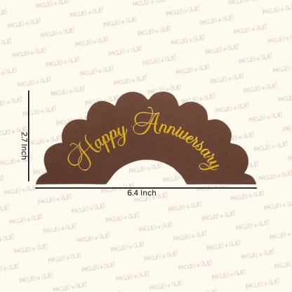 Happy Anniversary Cake Bunting | 6.4x2.7 Inches | Pack Of 10 Pieces