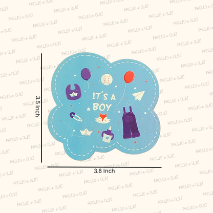 It's A Boy Gift Tags | 3.8x3.5 Inches | Pack Of 25 Pieces