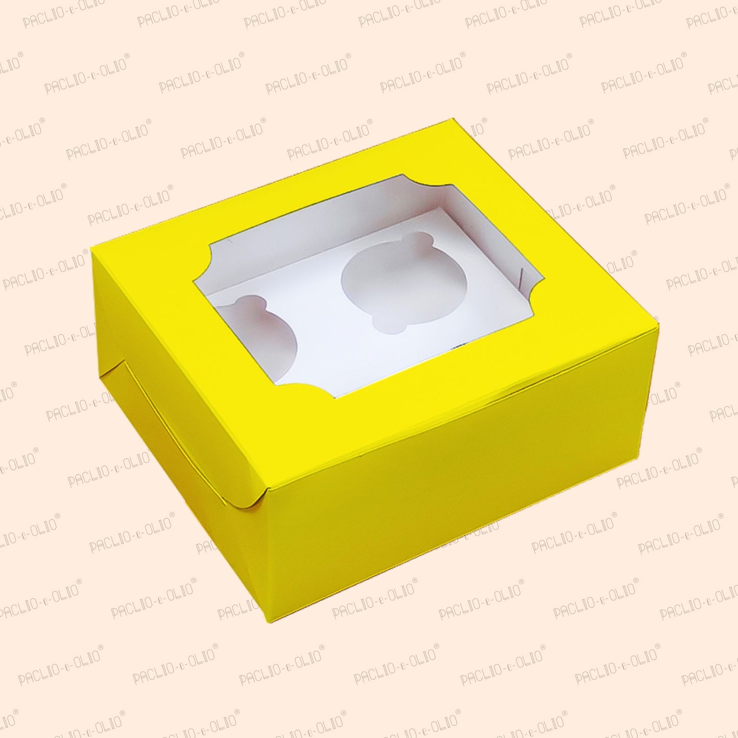 4 CAVITY CUPCAKE BOX W CAVITY (7x6x3 INCHES)