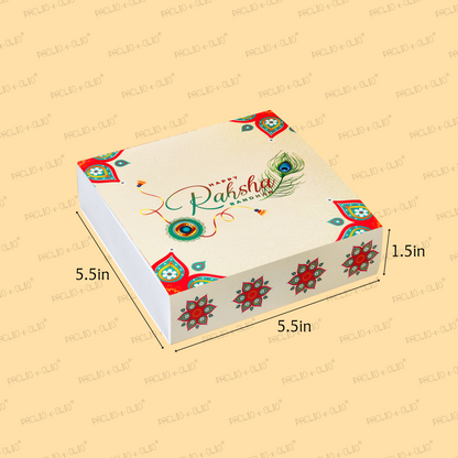 Rakhi Brownie Box (5.5x5.5x1.5 INCHES)