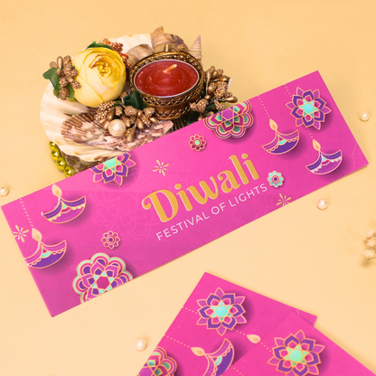 Happy Diwali Tag (7.8x2.5 Inches)