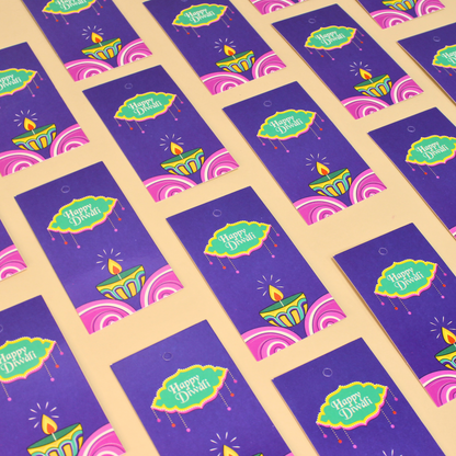 Happy Diwali Tag (4.5x2.5 Inches)