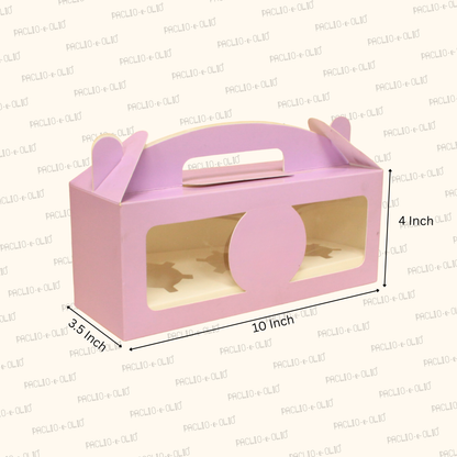 Three Cupcake Box | 10x4x3.5 Inches