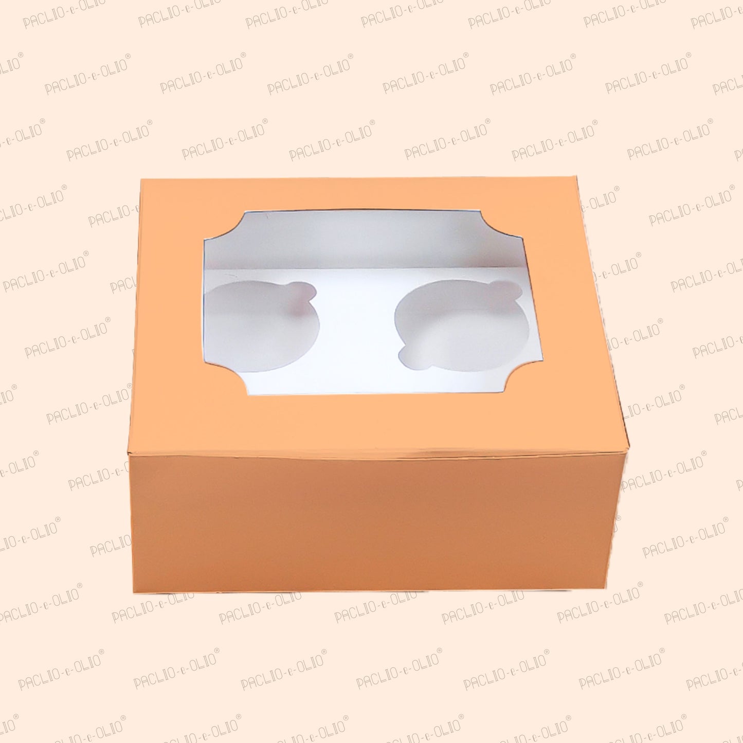 4 CAVITY CUPCAKE BOX W CAVITY (7x6x3 INCHES)