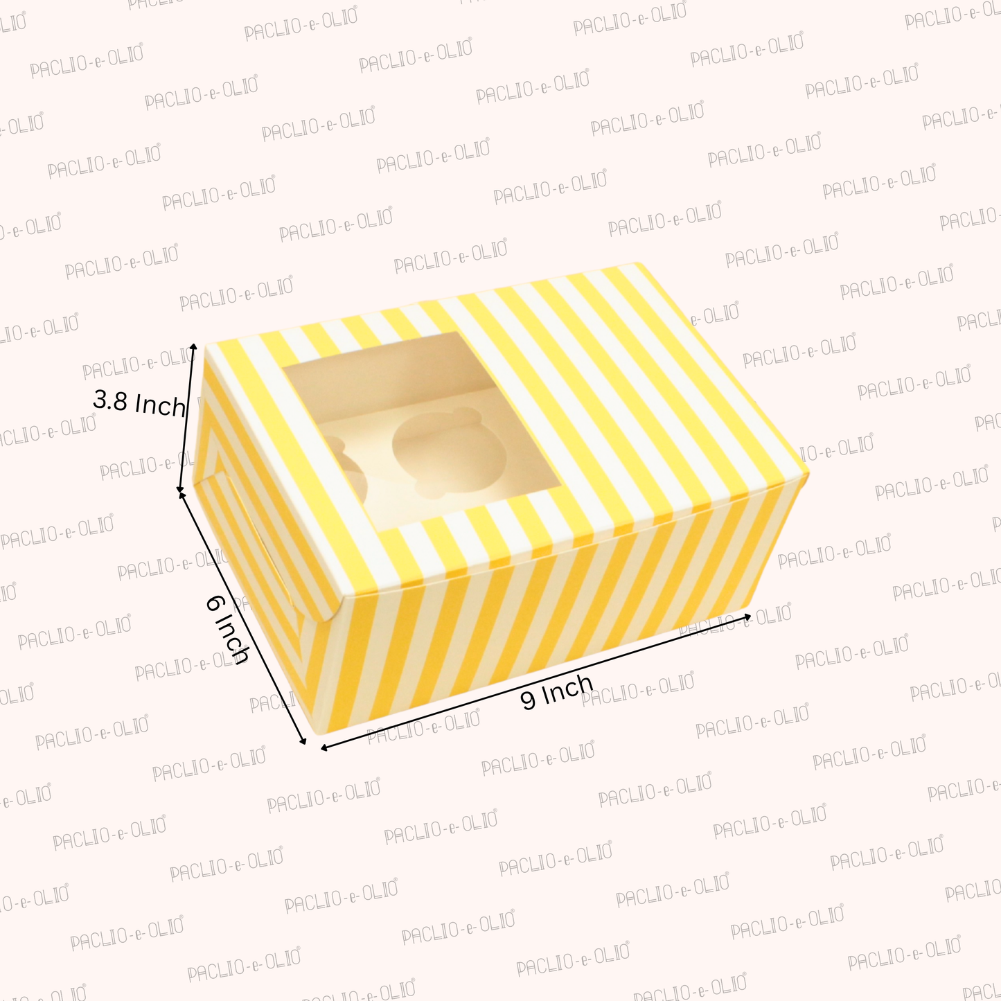 6 Cupcake Box with Window | 9x6x3.8 Inch | Premium Food Grade Packaging