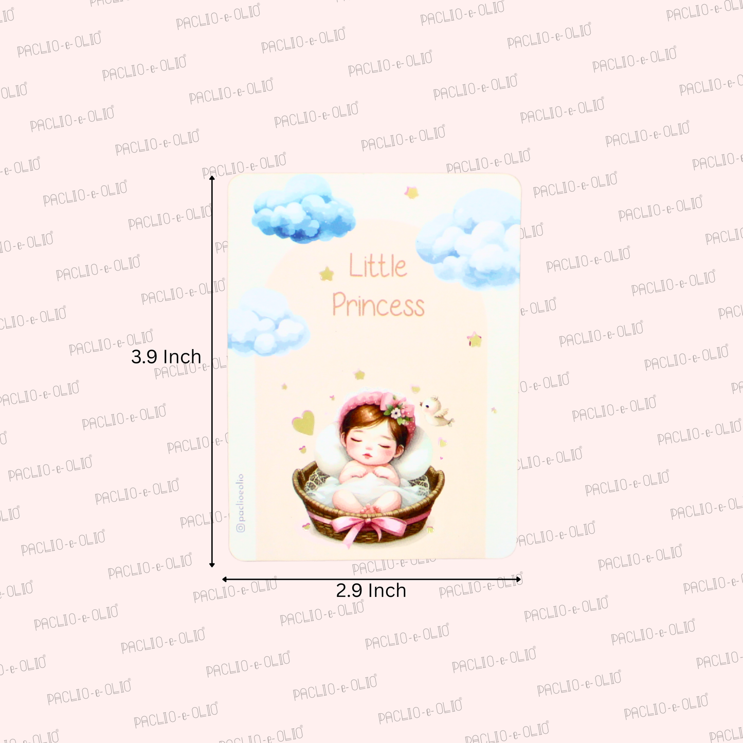 Baby Girl Gift Tags | 3.9x2.9 Inches | Pack Of 25 Pieces