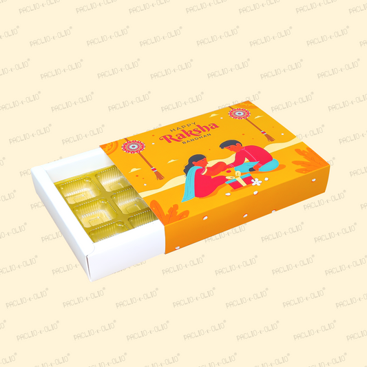 12 Cavity Rakhi Chocolate Box (8.5x6.5x1.5 INCHES)