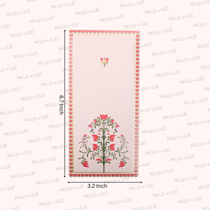 Flower Print Art Envelope | 6.7X3.2 Inches | Pack Of 10 Pieces