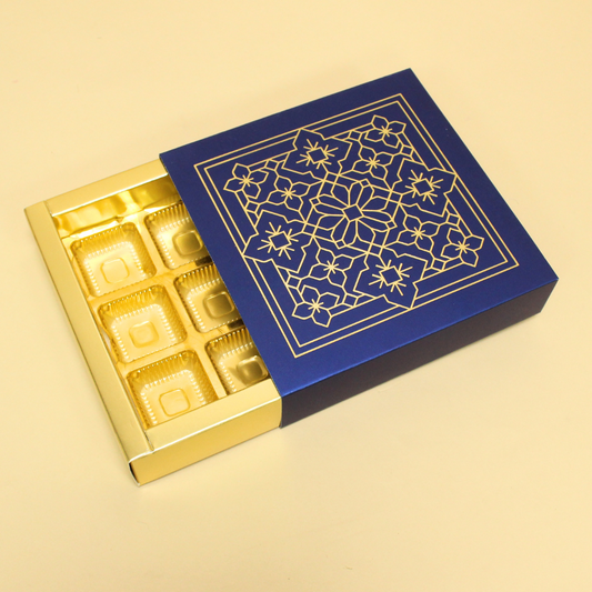 9 Cavity Chocolate Box | 6.5x6.5x1.5 Inches