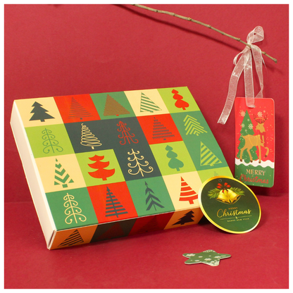 Christmas 12 Cavity Chocolate Box (8.5x6.5x1.5 Inches)