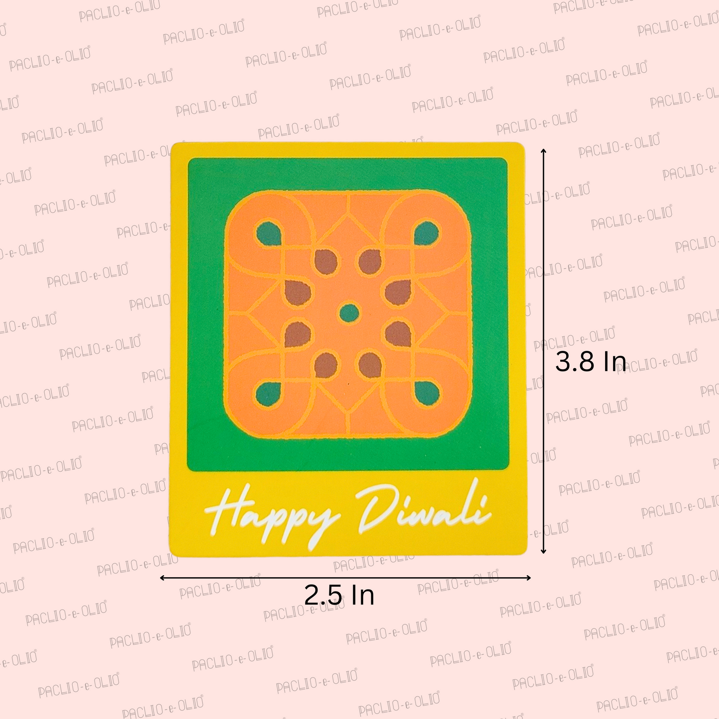 Happy Diwali Gift Tag – Festive Printed Label for Hampers & Sweets (4x 2.5 Inches)