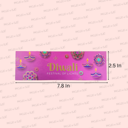 Happy Diwali Tag (7.8x2.5 Inches)